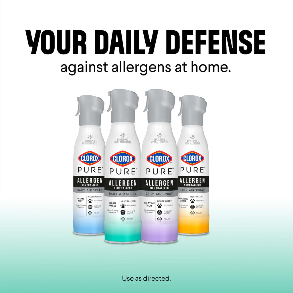 Buy now Clorox PURE Allergen Neutralizer Daily Air Spray, Clean Breeze, 8 Ounces at indiglob india