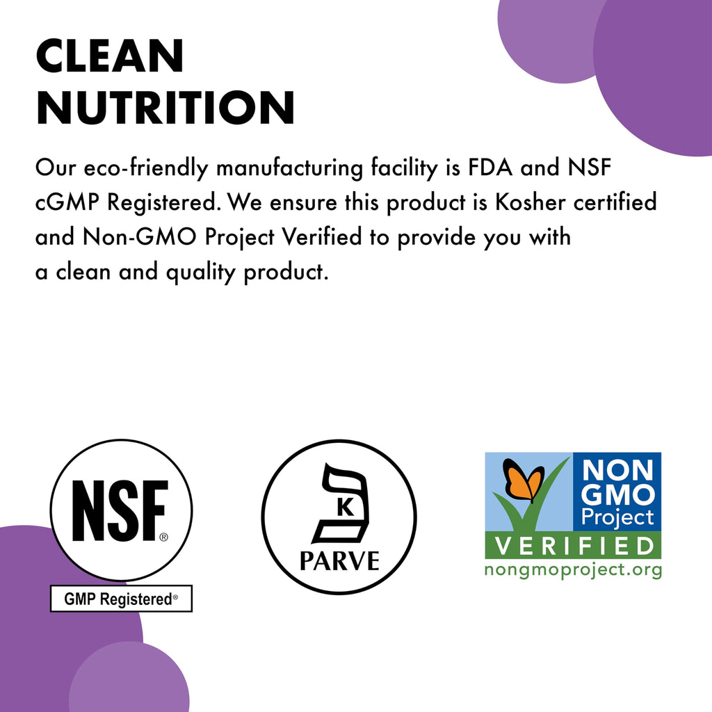 Bluebonnet Magnesium Glycinate, Energy Production*, Enzyme Function*, Non-GMO Certified by NSF, Vegan, Kosher Certified, Gluten-Free, Soy-Free, Dairy-Free, 60 Vegetable Capsules, 15 Servings | Non-GMO, Gluten-Free, Soy-Free