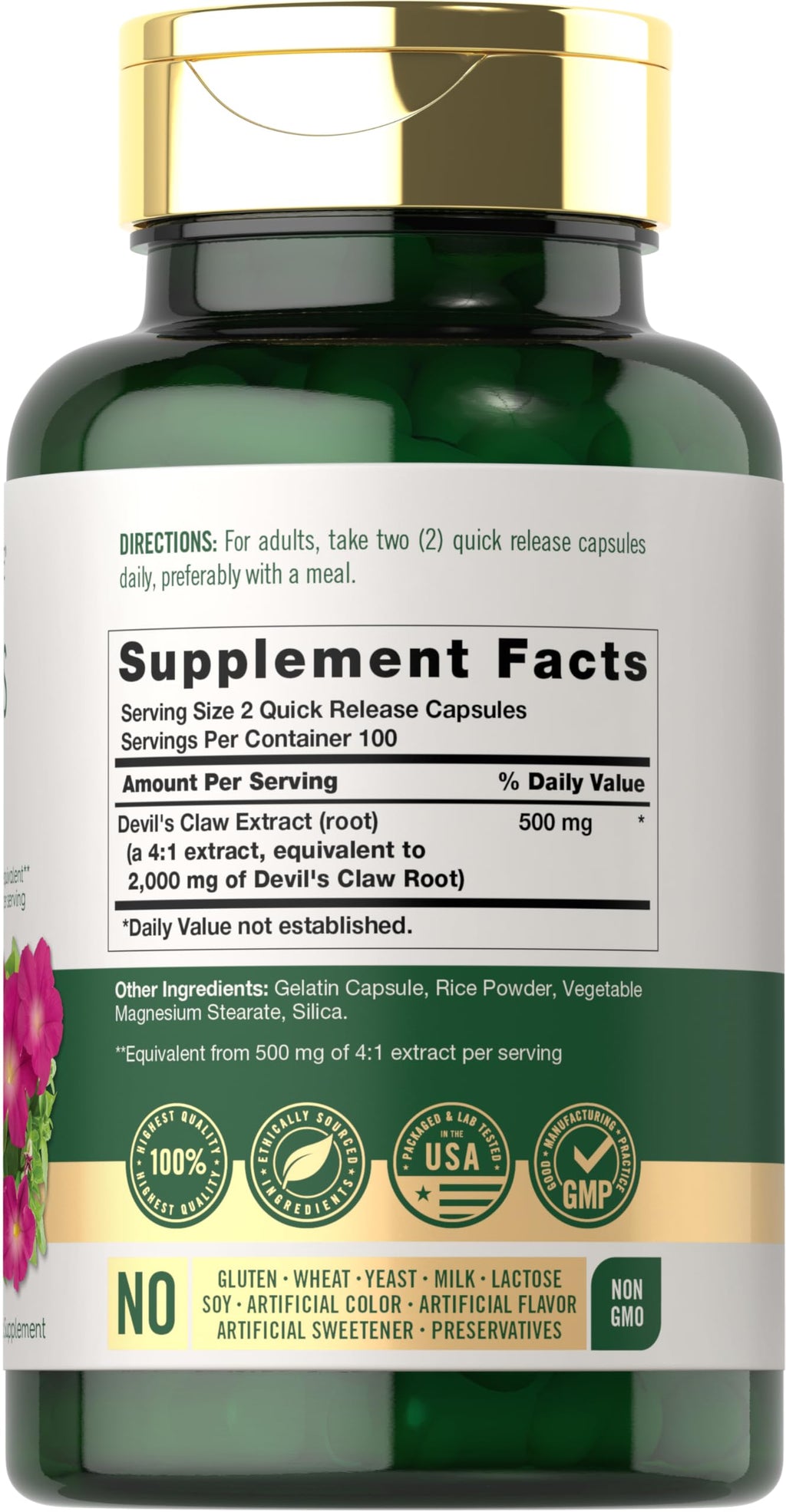 Carlyle Devil's Claw Herbal Supplement | 200 Capsules