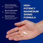 GNC Magnesium 500mg, Supports Strong Bones & Teeth, 120 Capsules