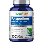 NusaPure Polypodium, Vegan, 240mg, 200 Veggie Capsules - 200 Servings