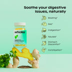 wholier Peppermint Stomach Soother, Ginger, Fennel & Spearmint, 60 Capsules