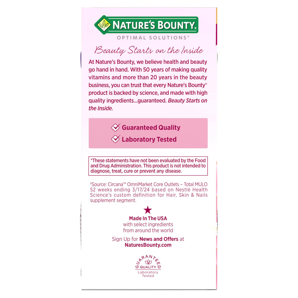 Nature's Bounty Optimal Solutions Ultra Collagen Booster, 48 Capsules