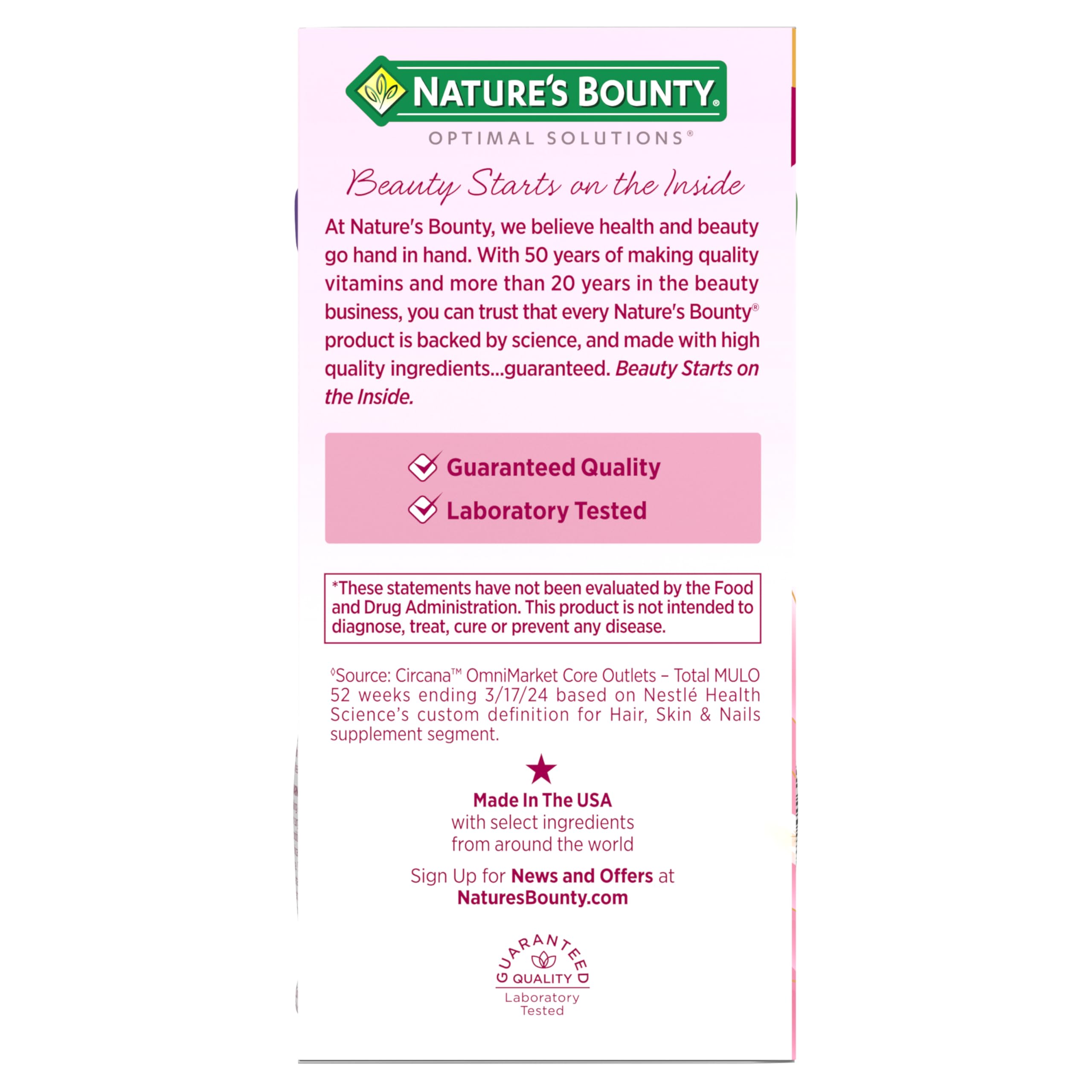 Nature's Bounty Optimal Solutions Ultra Collagen Booster, 48 Capsules