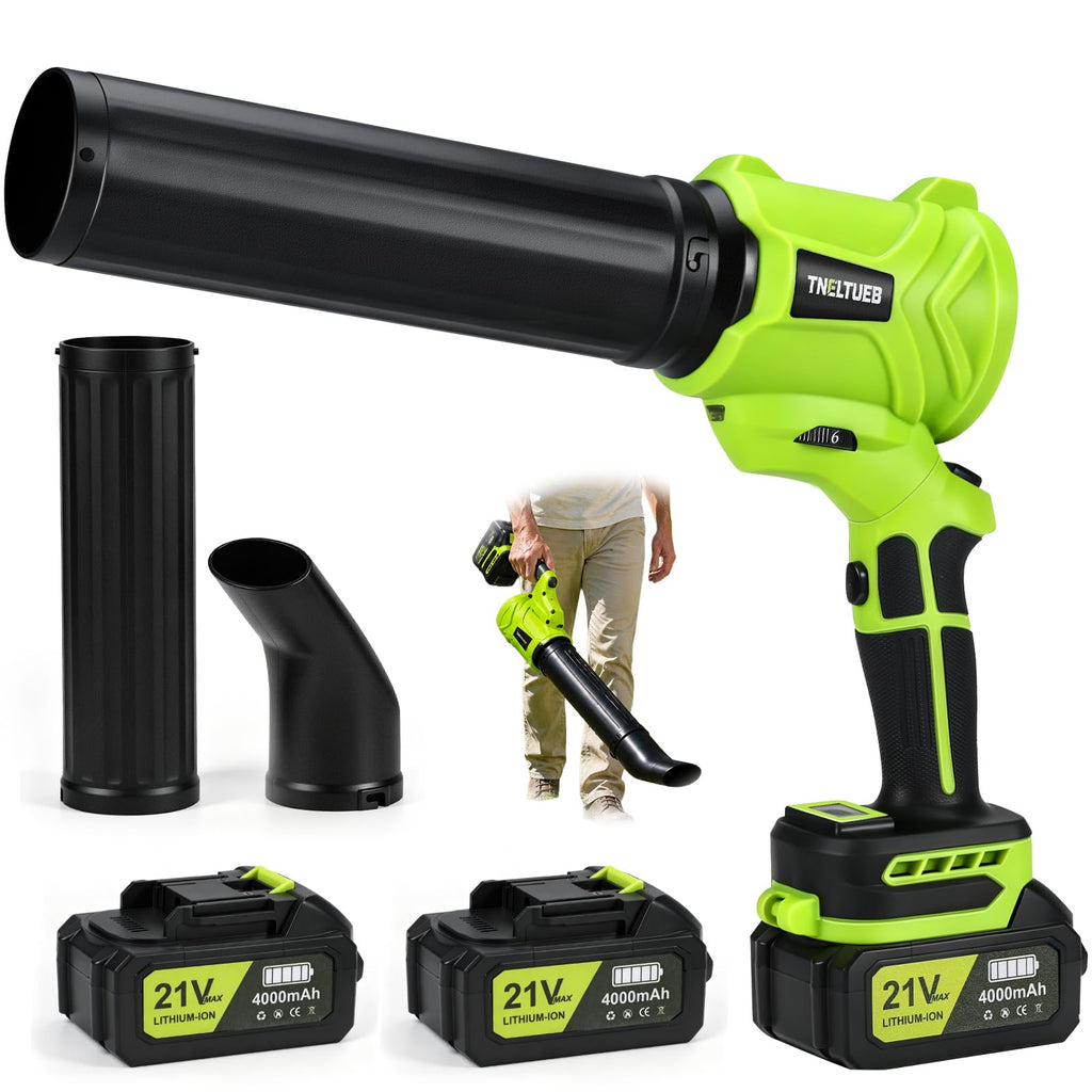 Cordless Leaf Blower Lightweight Handheld Blowers for Lawn Care, Green