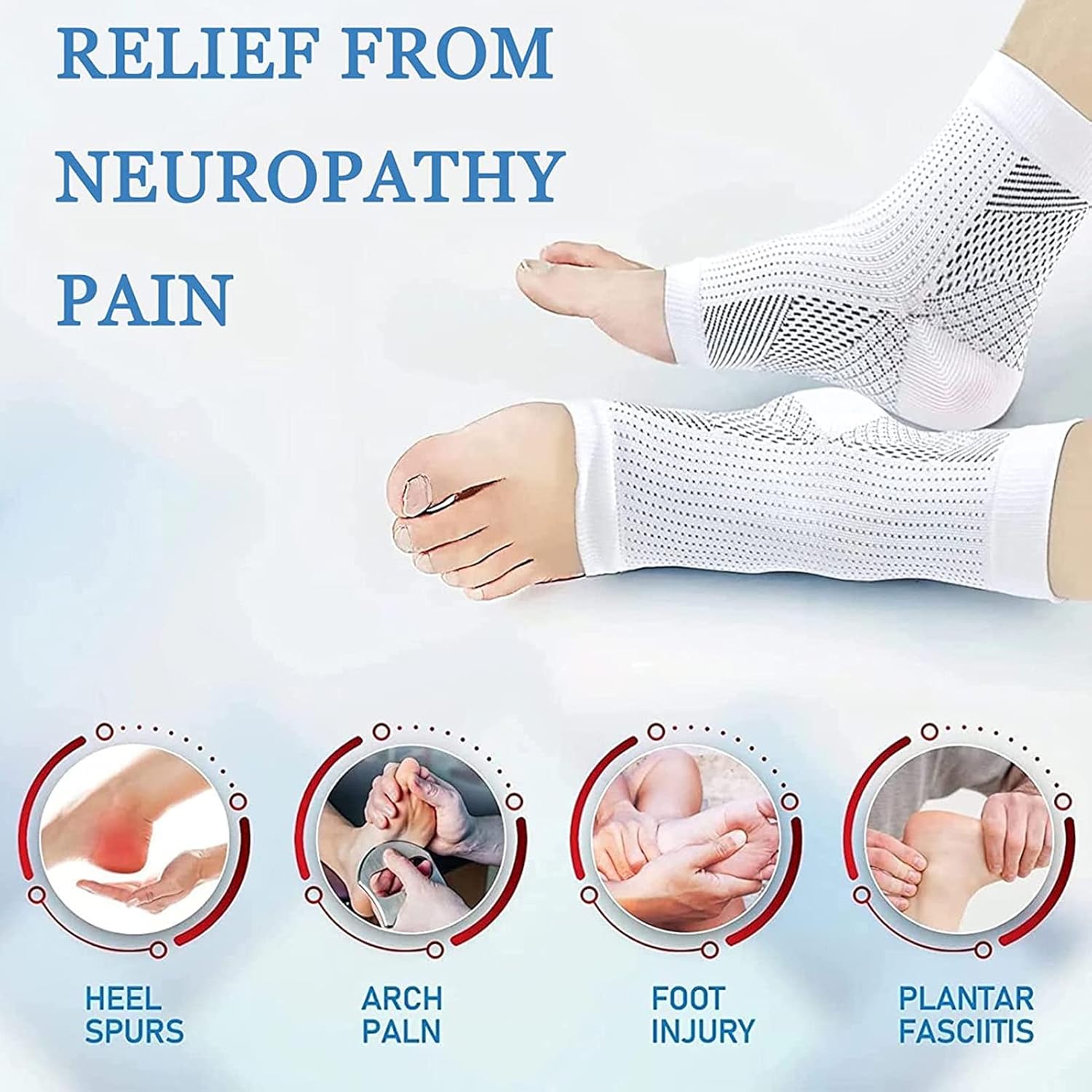 Buy now Neuropathy Socks for Women and Men,Soothe Relief Compression Socks, Ankle Brace for Plantar Fasciitis Sleeve Soothe at indiglob india
