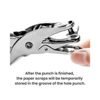 2 Pcs Hole Punch, 1/4 Inch and 1/8 Inch Single Hole Punch, MoHern Hole Puncher Single, Hole Puncher for Crafts, Tags, Tickets, Circle Paper Punches with 6 Sheet Capacity for Home, Office, School