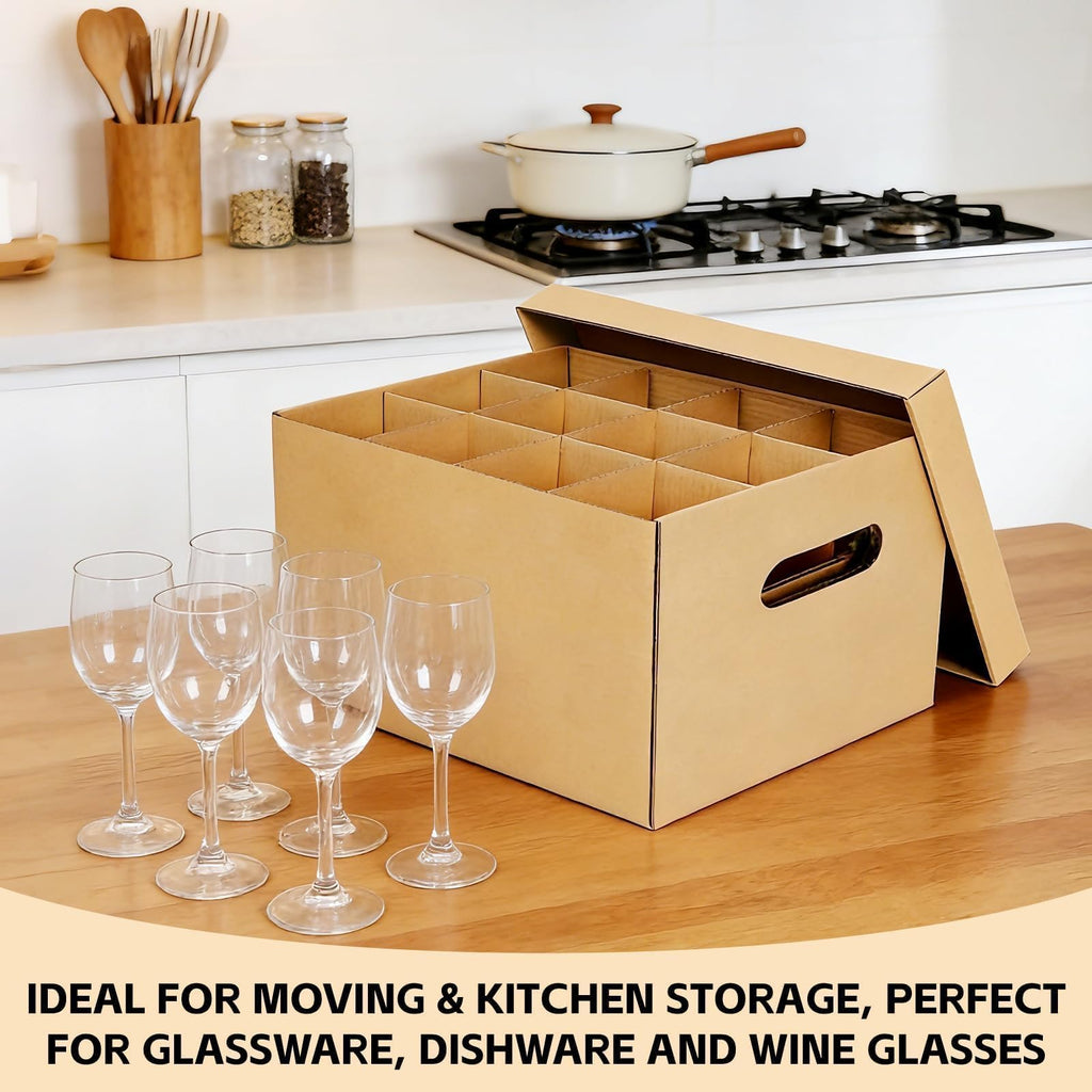 oyhqes Wine Glasses Moving Boxes, Glass Packing Boxes, Kitchen Storage Kit