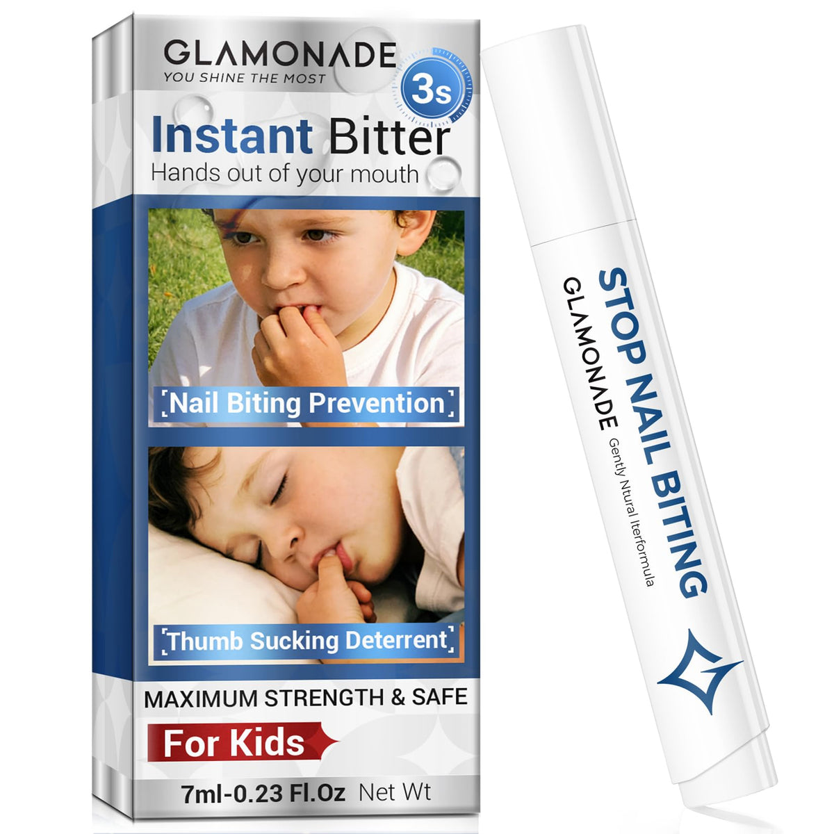 Nail Biting Prevention for Kids & Repair: Instant Bitter Stops Sucking