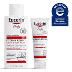 Eucerin Baby Eczema Relief Skin Care Set, Variety Pack, 2 Items