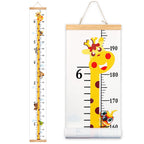 Buy now Mibote Baby Growth Height Chart Handing Ruler Wall Decor for Kids, Canvas Removable Height Growth Chart 79" x 7.9" (Black & White) at indiglob india