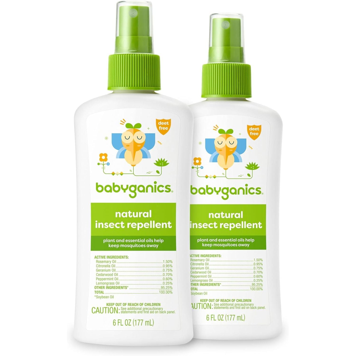 Buy now Babyganics Insect Spray, 2oz, 1 pack, Made with Plant and Essential Oils, Packaging May Vary 6 Fl Oz (Pack of 2) at indiglob india
