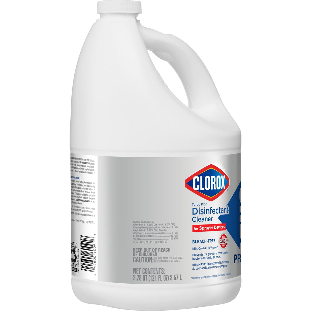 Buy now CloroxPro Clorox Turbo Disinfectant Cleaner for Sprayer Devices, Bleach-Free Healthcare Cleaning and Industrial Cleaning, Kills Cold and Flu Viruses, 121 Fl. Oz. - 60091 (Pack of 3) at indiglob india