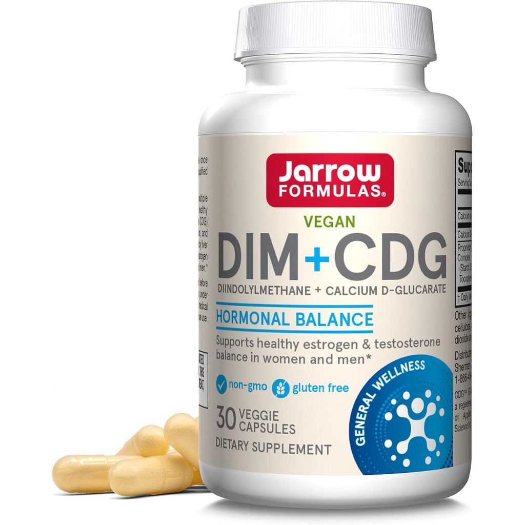 Buy now Jarrow Formulas - DIM + CDG Veggie Capsules - 30 Count - DIM & CDG Supplement - For Hormone Balance - Non-GMO - Gluten Free at indiglob india