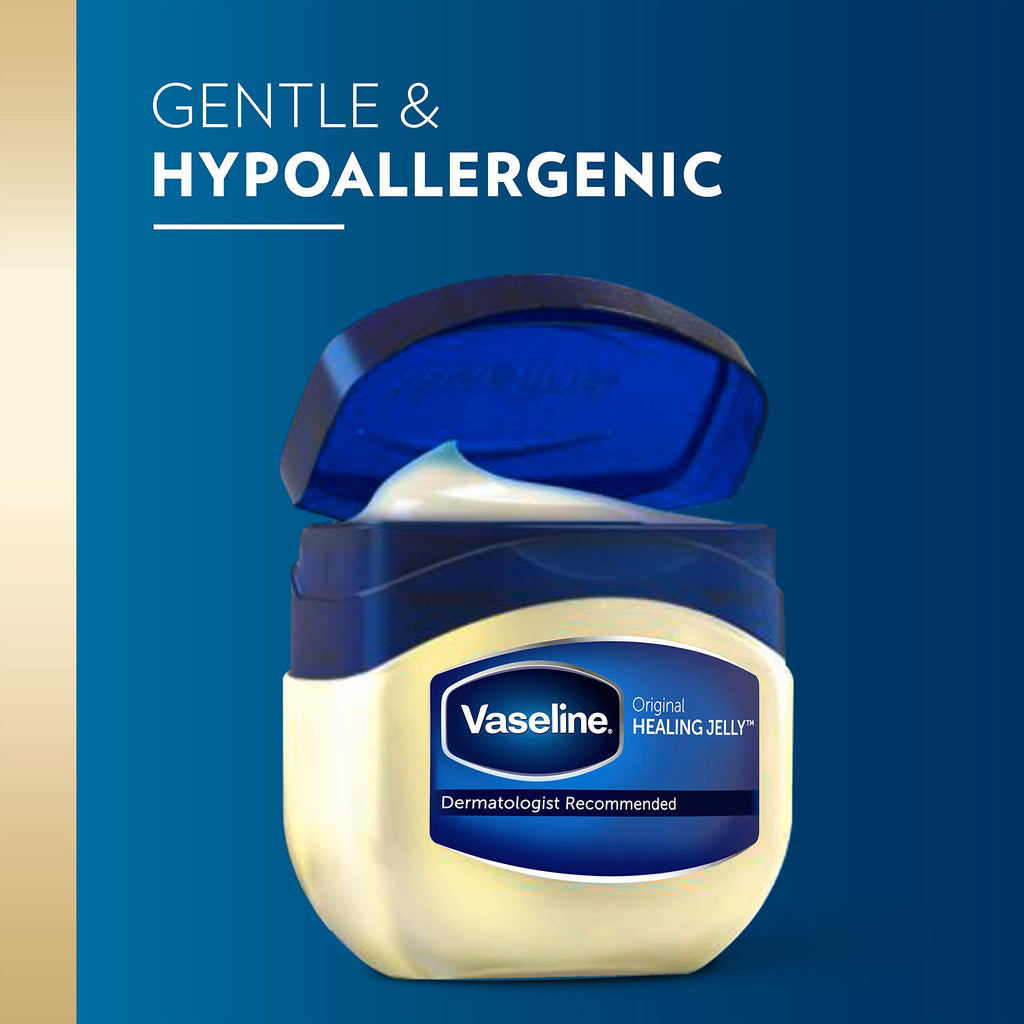 Vaseline Original Petroleum Healing Jelly for Dry Cracked Skin 13oz 3ct | Moisturizing skin protectant for minor cuts, burns and eczema; fragrance-free, hypoallergenic and dermatologist recommended