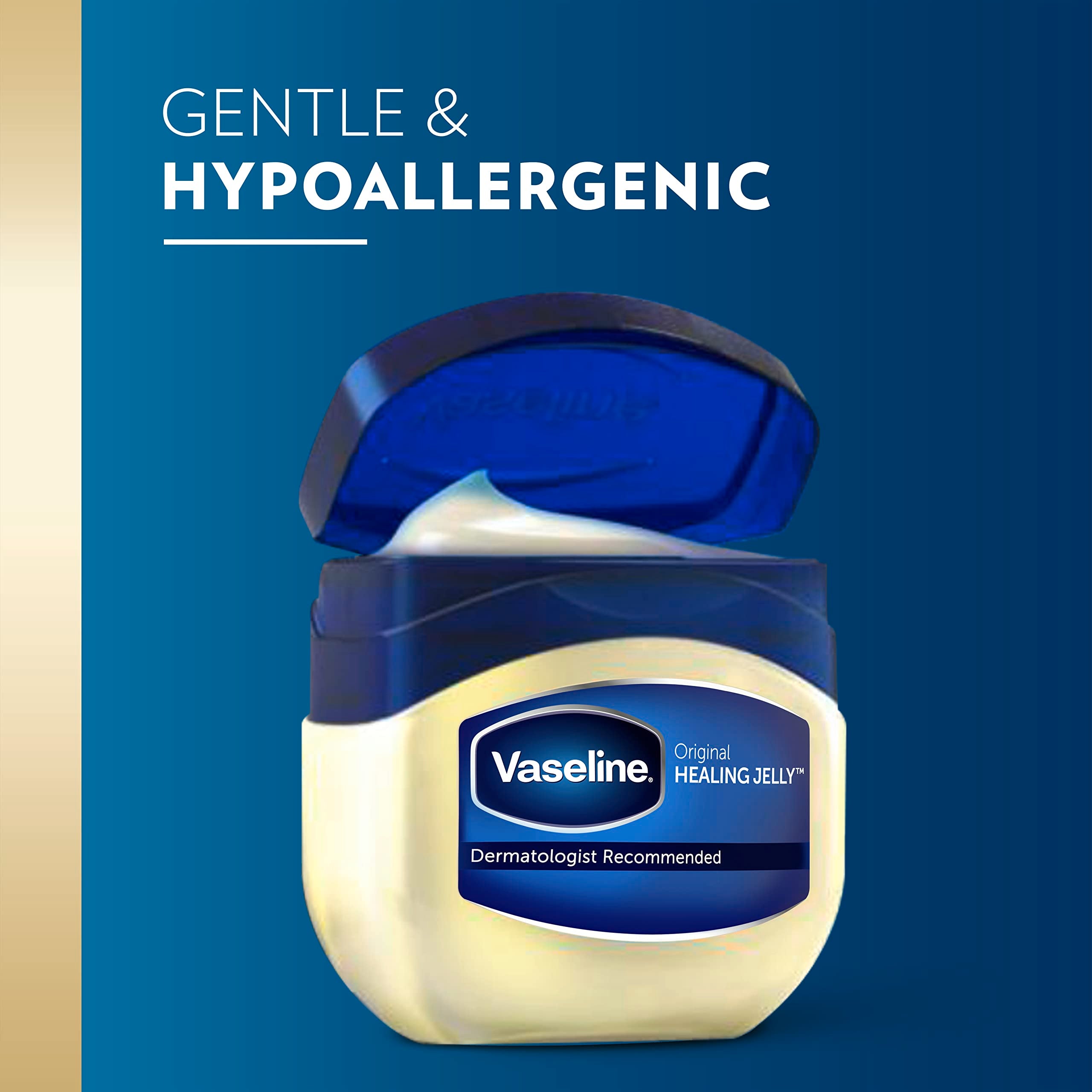 Vaseline Original Petroleum Healing Jelly for Dry Cracked Skin 13oz 3ct | Moisturizing skin protectant for minor cuts, burns and eczema; fragrance-free, hypoallergenic and dermatologist recommended