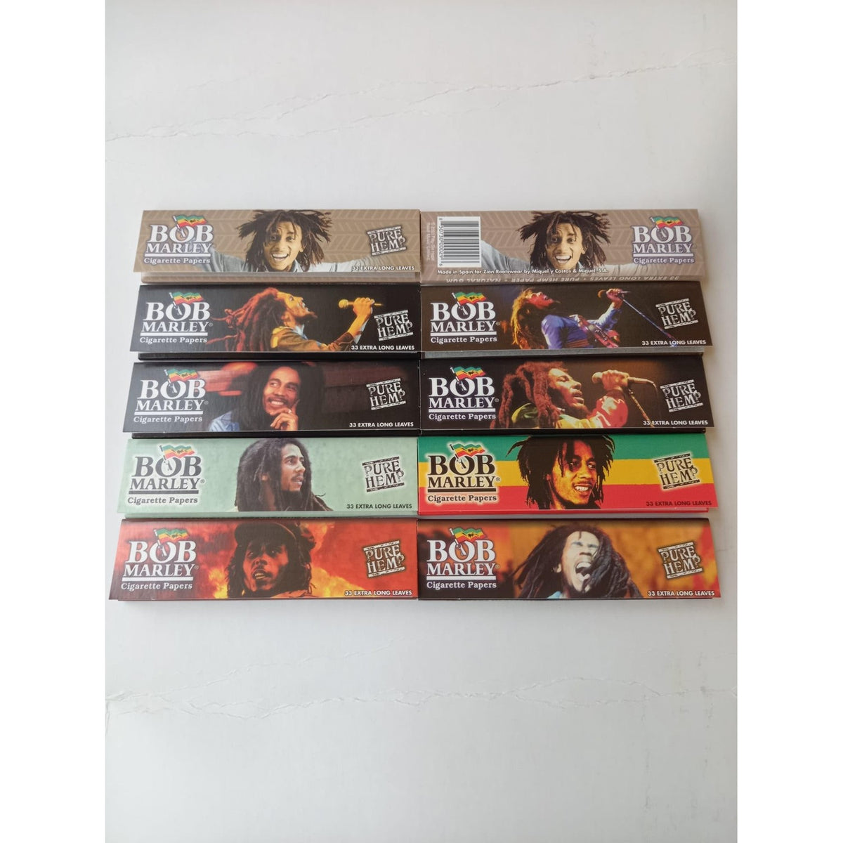 (10) Bob Marley King Rolling Paper 110mm Cigarette Smoking Paper