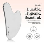 Buy now Kitsch Stainless Steel Gua Sha Facial Tools - Guasha Tool for Face, Face Sculpting Tool, Jawline Shaper, Double Chin Reducer, Body Gua Sha Tools, Lymphatic Drainage Massager, Facial Skin Care - Silver at indiglob india