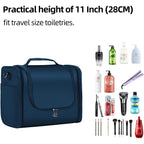 Buy now Buruis Extra Large Capacity Toiletry Bag for Women and Men, Hanging Toiletry Organizer Cosmetics Makeup Bag, Water-resistant Dopp Kit for Full Sized Toiletries, Travel Essentials (Blue) at indiglob india
