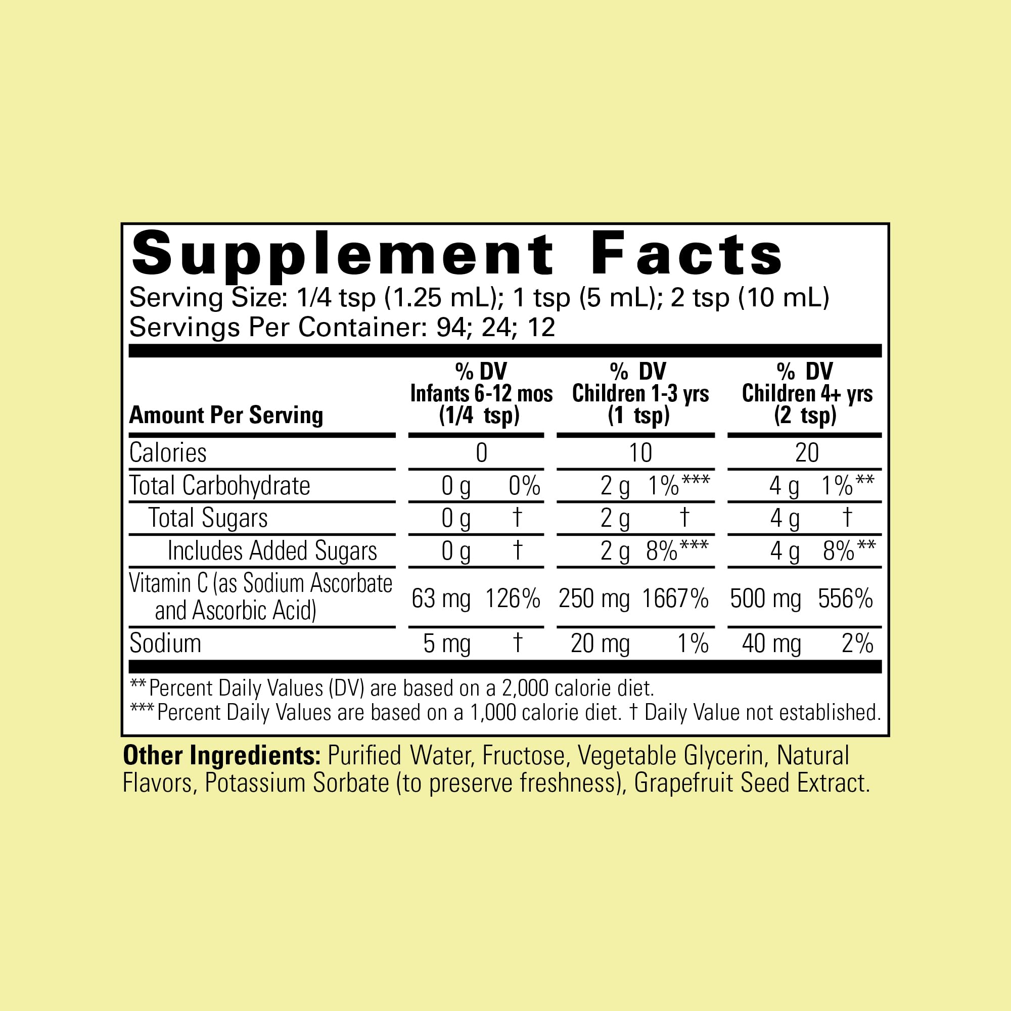 CHILDLIFE ESSENTIALS Liquid Vitamin C Low Sugar Kids, 4 Fl Oz (Pack of 2) | Pure Vitamin C Liquid Supplement, Toddlers, Babies, Immune System Support, Natural Orange Flavor, Kids, Low Sugar