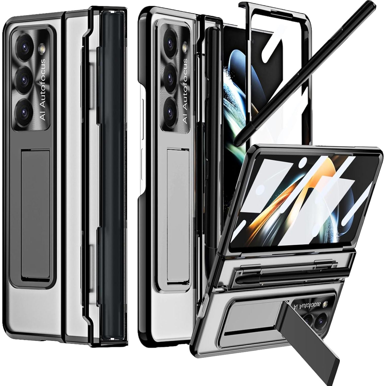 Buy now NINKI Compatible Samsung Galaxy Z Fold 5 Case with S Pen Holder & S Pen,Screen Protector Hinge Case for Samsung Z Fold 5 Case with Kickstand,Samsung Z Fold 5 5g Case Galaxy Fold 5 5g Phone Case Blue z fold 5 Black at indiglob india
