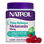 Natrol Time Release 10mg Melatonin Gummies, Sleep Aid, Strawberry, 55 Count | Dietary Supplement to Minimize Wake Ups, 100% Drug-Free, Non-Habit Forming, For Occasional Sleeplessness, 55 Day Supply