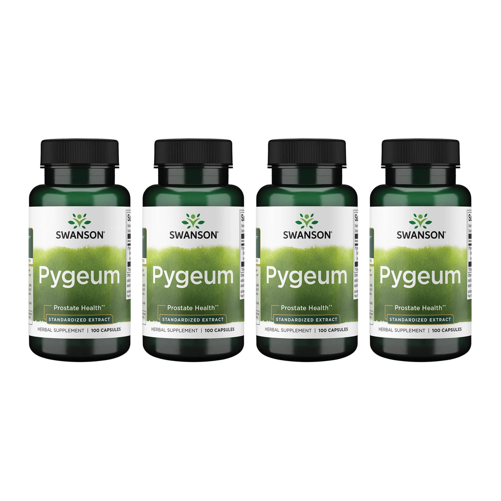 Swanson Pygeum Prostate Herbal Supplement, 100 Capsules | For Men over 40 Seeking Prostate, Bladder, and Urinary Tract Support, Combines Pygeum Bark and Pygeum Extract, Non-GMO