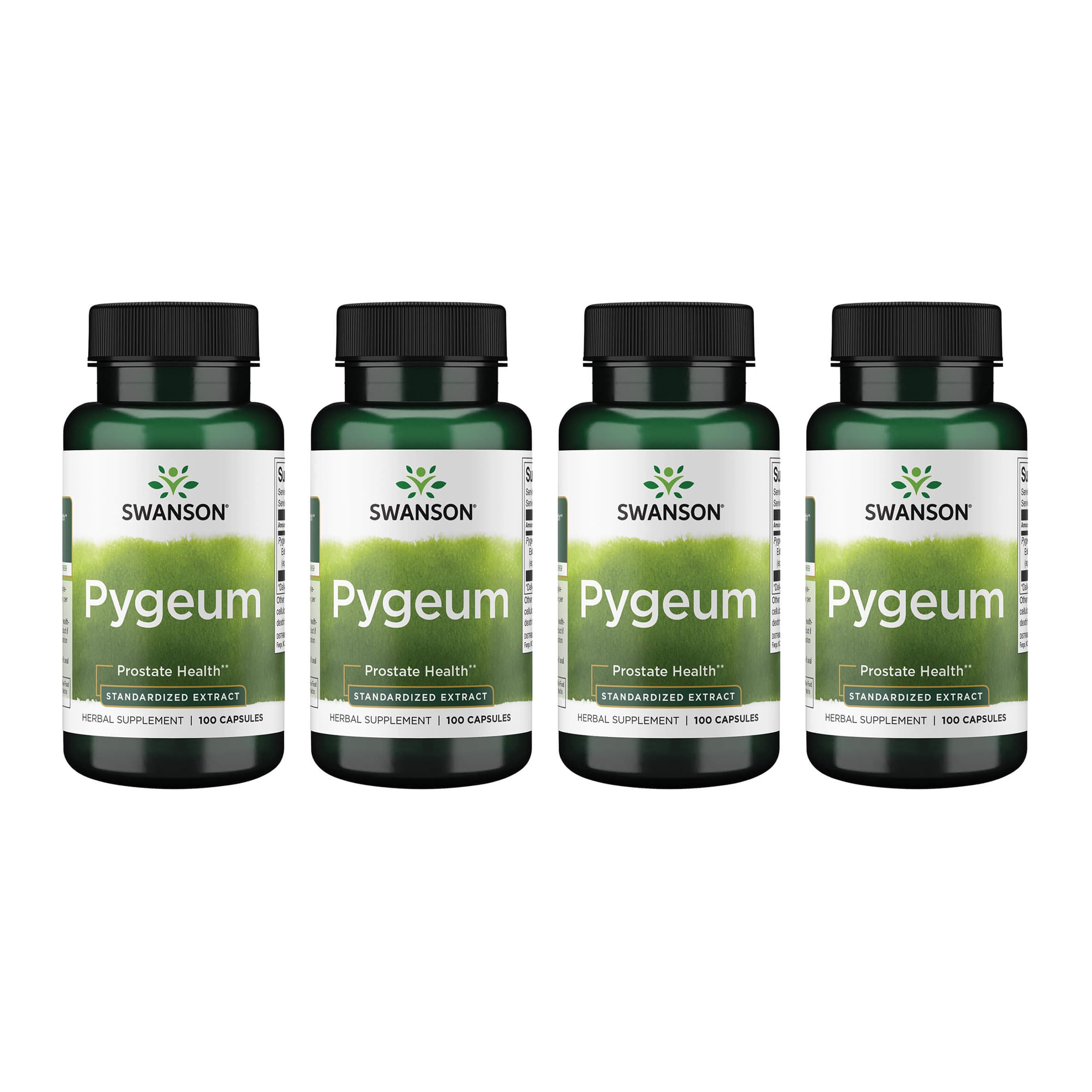 Swanson Pygeum Prostate Herbal Supplement, 100 Capsules | For Men over 40 Seeking Prostate, Bladder, and Urinary Tract Support, Combines Pygeum Bark and Pygeum Extract, Non-GMO