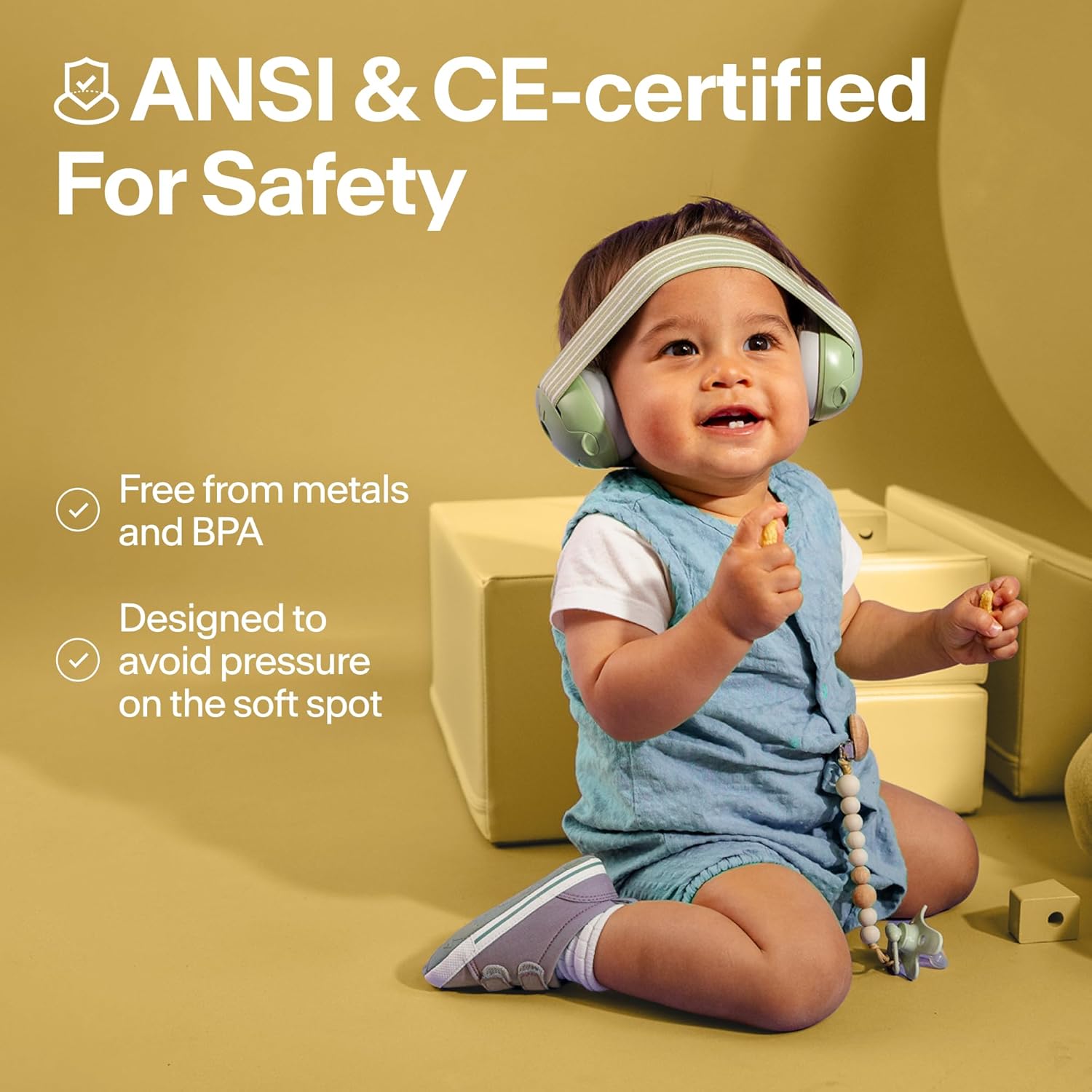 Buy now Alpine Muffy Baby Ear Protection for Babies and Toddlers up to 36 Months - CE & ANSI Certified - Noise Reduction Earmuffs - Comfortable Baby Headphones Against Hearing Damage & Improves Sleep - Yellow at indiglob india