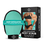 Dermasuri Exfoliating Body Scrubber Glove, Exfoliating Glove, Black (1 Pk) | Body Exfoliating Mitt, Removes Dry Skin Buildup, Keratosis Pilaris Treatment, Body Exfoliator Scrub for Shower & Self Care