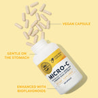 Vimergy Micro-C® Vitamin C Capsules 500mg, Vegan, 300 Servings, Value Size | Whole Body Immunity*, Equal to 7 Oranges, Promotes Collagen* and Healthy Bones*, Kosher, Vegan & Gluten-Free