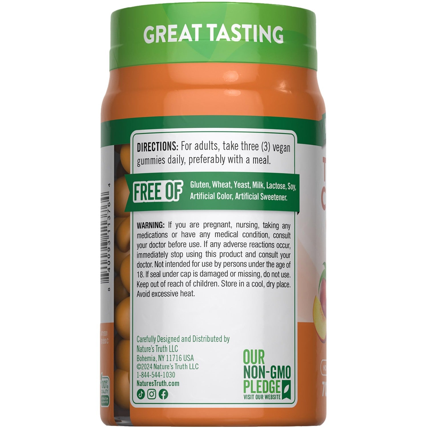 Nature's Truth Turmeric and Ginger Gummies | 70 Count | Peach Flavor | Vegan, Non-GMO & Gluten Free Supplement