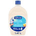 Softsoap Liquid Hand Soap, Warm Vanilla and Coconut Milk, 50 fl oz Refill | Moisturizing, Paraben-Free, Phthalate-Free, Washes Away Germs, for Bathroom & Kitchen, Gentle on Hands