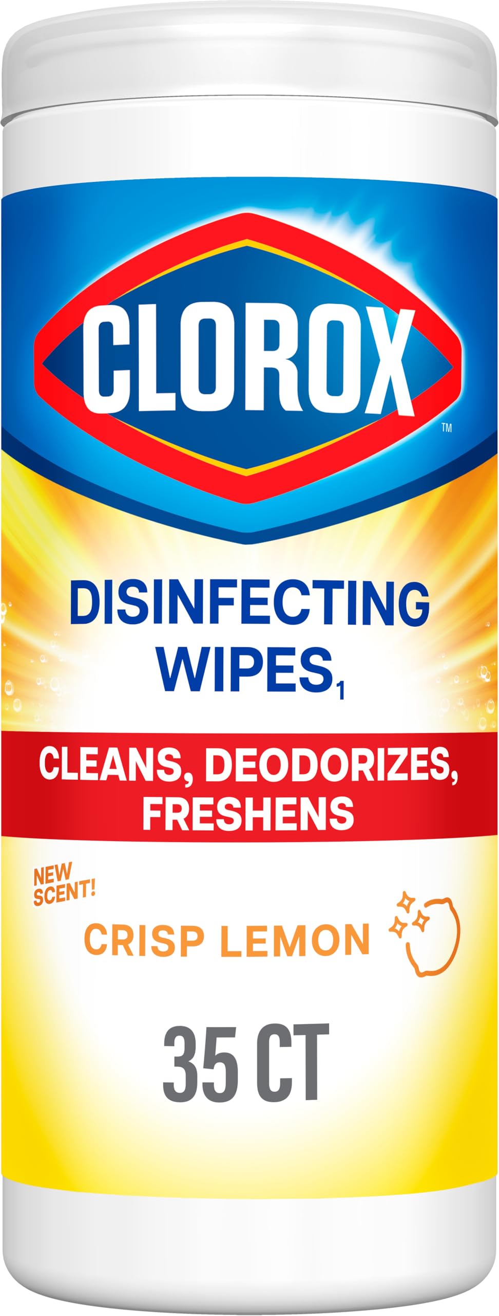 Buy now Clorox Disinfecting Cleaning Wipes, Bleach Free, Crisp Lemon, 35 Count (Pack May Vary) at indiglob india