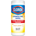 Buy now Clorox Disinfecting Cleaning Wipes, Bleach Free, Crisp Lemon, 35 Count (Pack May Vary) at indiglob india