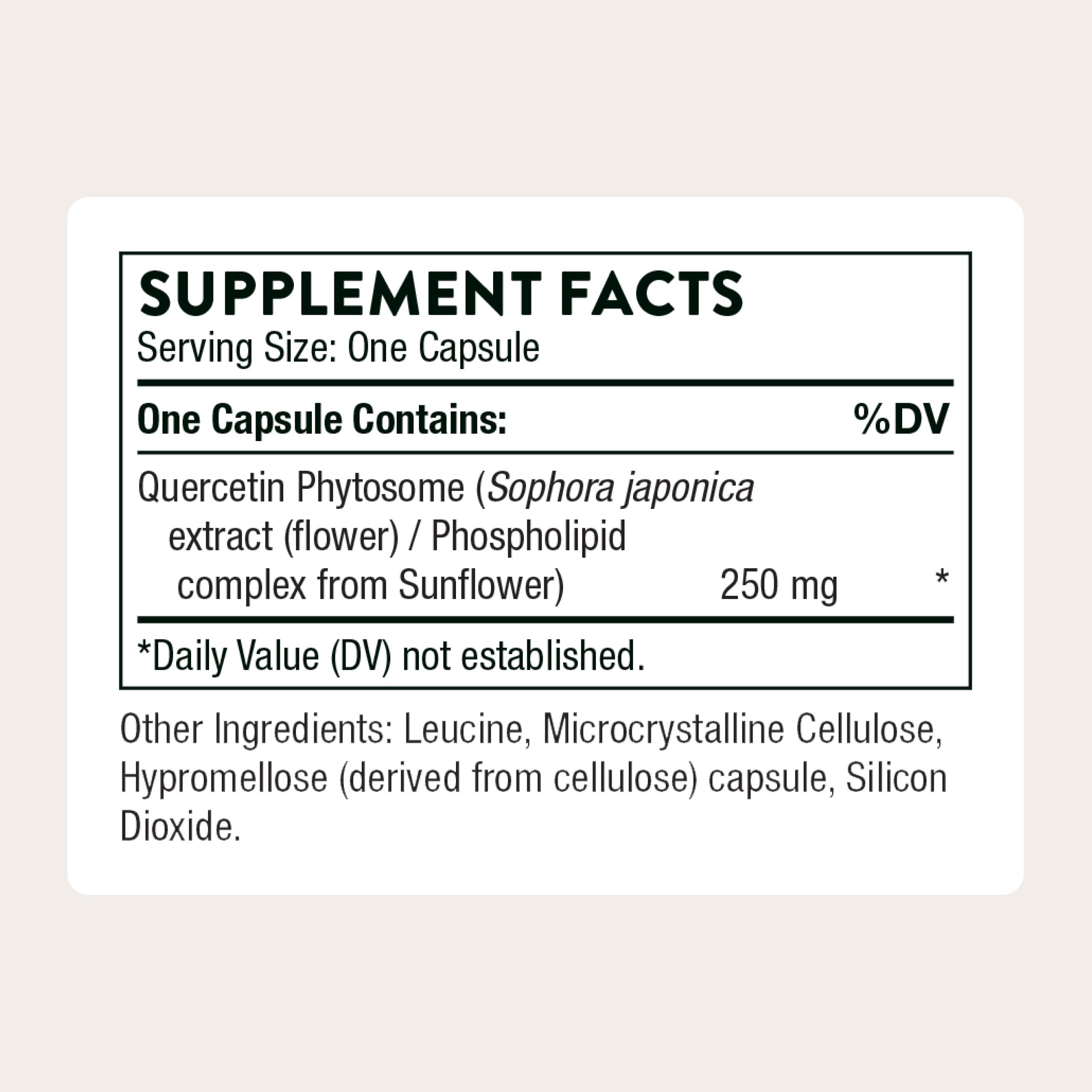 THORNE Quercetin Phytosome, Highly Bioavailable Quercetin, 60 Capsules | Supports Seasonal Immune Function, Respiratory Tract Health & Healthy Aging, Antioxidant Support*, NSF Contents Certified