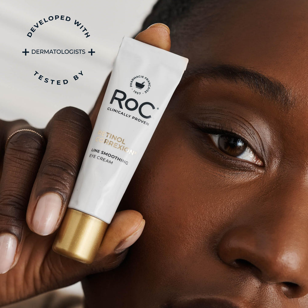 RoC Retinol Correxion Under Eye Cream for Dark Circles & Puffiness, 0.50z | Anti-Aging Retinol Eye Treatment, Clinically Proven, Daily Wrinkle Cream for Women & Men, Absorbs Fast, packaging may vary