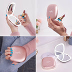 Buy now Mocado Compact LED Magnifying Makeup Mirror 4â€³ â€“ 1X/10X Double-Sided Dimmable Touch Mirror | USB Rechargeable Portable Travel Cosmetic (Rose Gold) at indiglob india