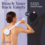 Lotion Applicator for Back - Back Lotion Applicator for Women and Men - 19 Massaging Rollers for Soothing Relief - Long Handle, Easy Application - Ideal for Elderly, Perfect for Cream & Lotion