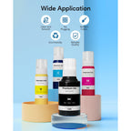 CEEBOO Compatible Ink Bottle Replacement for Epson 502 (Not Sublimation Ink), Use for ET-2850 ET-3830 ET-3850 ET-2760 ET-3760 ET-15000 printer, 2 Black,Cyan,Magenta,Yellow, High Capacity 5 Bottles