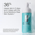 Buy now Clinique Acne Solutions Daily Foam Cleanser With 1.5% Salicylic Acid For Very Dry to Oily Skin Types | Prevents Acne + Unclogs Pores at indiglob india