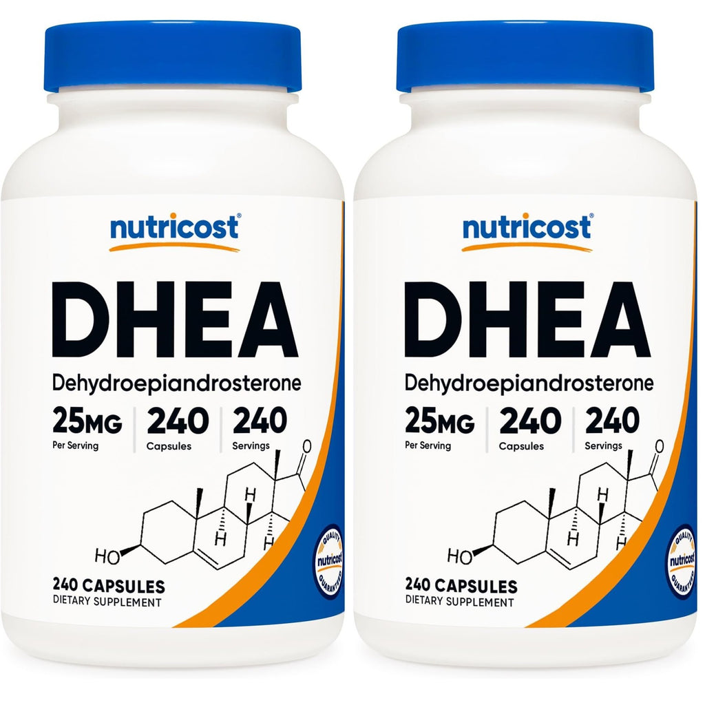 Nutricost DHEA 25mg, 120 Capsules, Gluten-Free, Soy Free Supplement | GMO-Free
