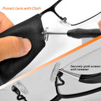 TEKPREM Magnetic Eyeglass Repair Tool Kit, Eye Glasses Repairing Screwdriver Set with Compatible Eyeglass Screws,Silicone Nose Pads,Tweezer,Small Screwdriver for Eyeglasses,Sunglasses and Nose Pads