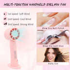 EMEDA Lash Shampoo Kit 2.02 Fl.oz Lash Cleaning Kit with Fan (Pink) | Dryer/Brush/Rinse Bottle, Oil-free Cleanser Wash for Extensions & Clusters & Natural Eyelashes, Cleaner for Eyelash Care
