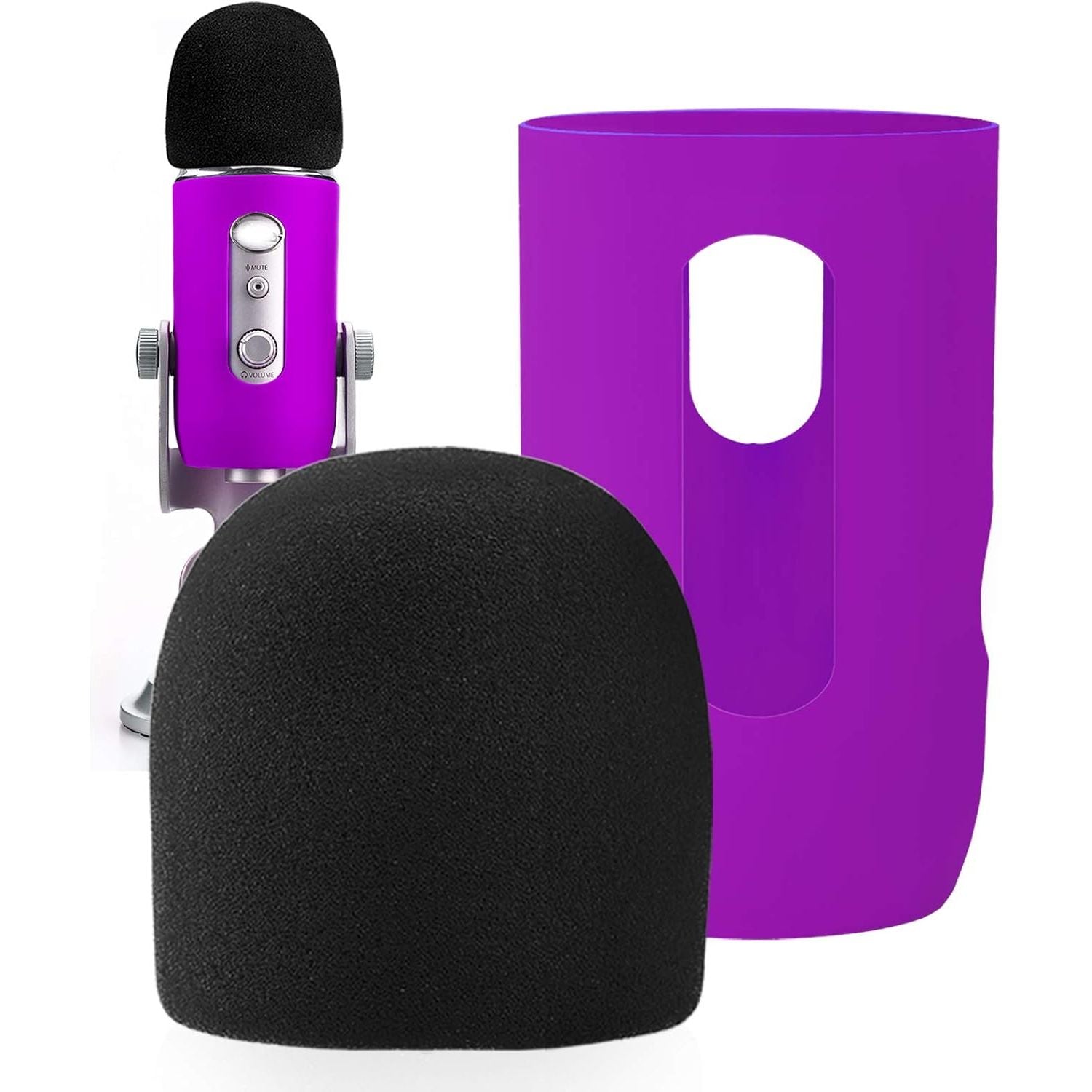 Buy now YOUSHARES 2PCS Blue Yeti Pop Filter for Blue Yeti Microphone, Yeti Foam Windscreen with Dead Cat Blue Yeti Mic Cover for Yeti Mic and Blue Yeti Pro USB Microphone Purple at indiglob india