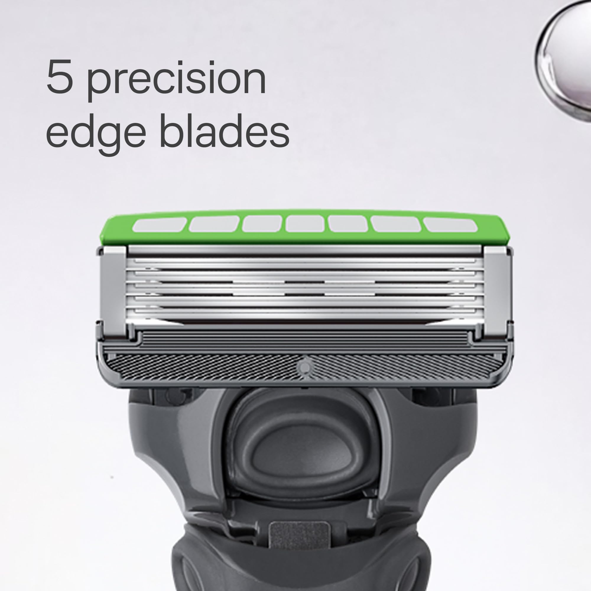 Schick Hydro Sensitive 5-Blade Razors for Men, 1 Handle & 3 Refills | 5-blade mens razors for shaving, 7 hydrating gel pools, Protective guards for sensitive skin, Flip-back precision edging tool