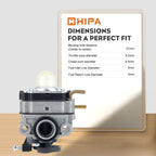 Hipa RY253SS RY252CS RY251PH Carburetor for Ryobi 25cc Trimmer