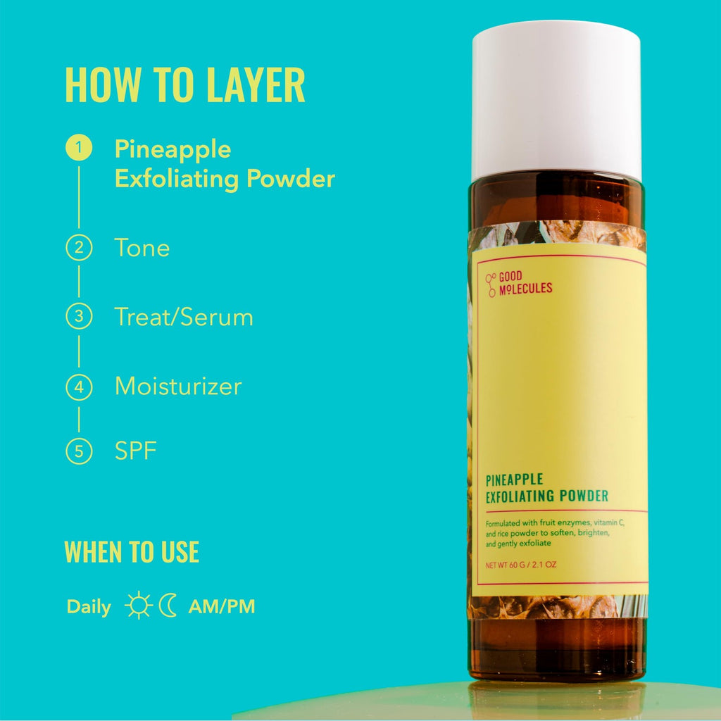 Buy now Good Molecules Pineapple Exfoliating Powder - Exfoliating Face Scrub with Natural Enzymes, Gentle Alcohol-Free Facial Cleanser, Skin Care for Face at indiglob india