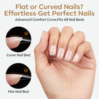Premium imported 360pcs short almond nail tips for flawless nails. Fits all nail beds with curved or flat options.