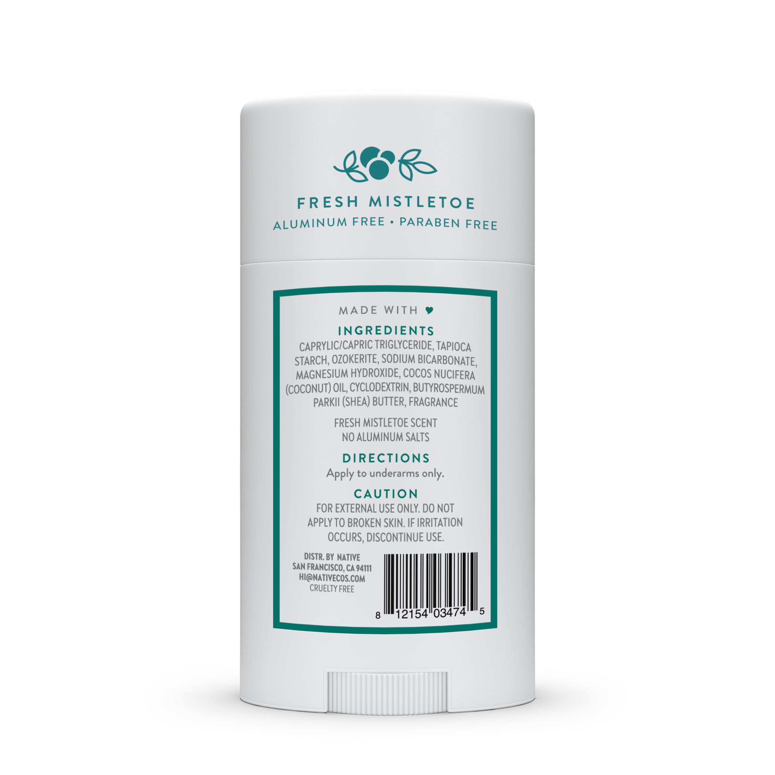 Buy now Native Deodorant, Holiday Edition, Fresh Mistletoe Scent, Contains Naturally Derived Ingredients, 72 Hour Odor Control | Deodorant for Women and Men, Aluminum Free with Baking Soda at indiglob india